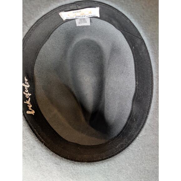 Lack of Color Gray Wool Fedora Hat Leather Band 100% Wool Western S/M